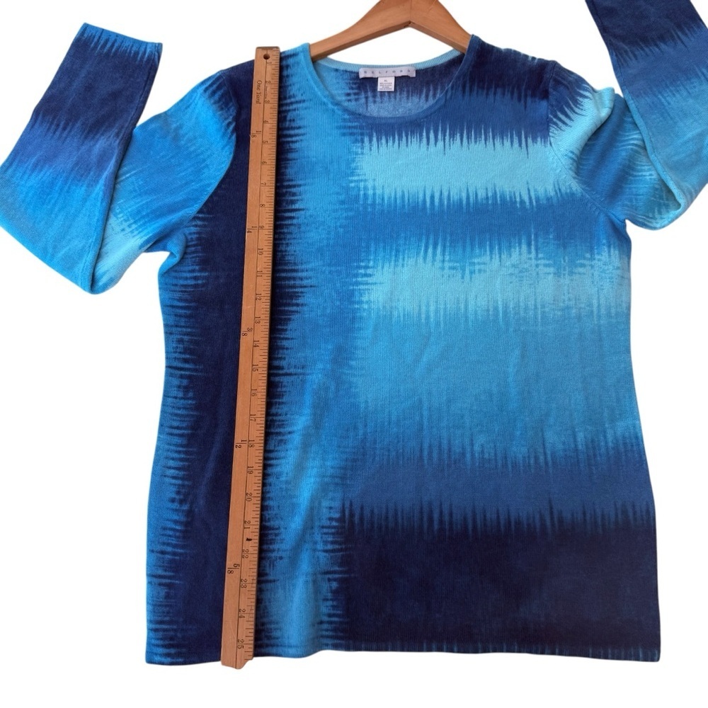 S1 Belford 100% Cashmere Sweater Beautiful Blues SzXL *RARE* - Picture 6 of 8